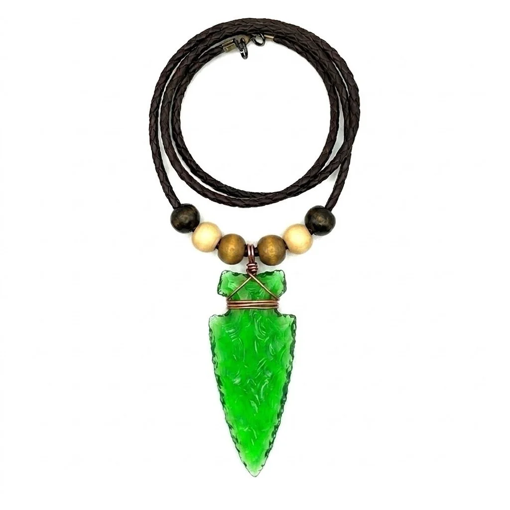 Glass Arrowhead Necklace