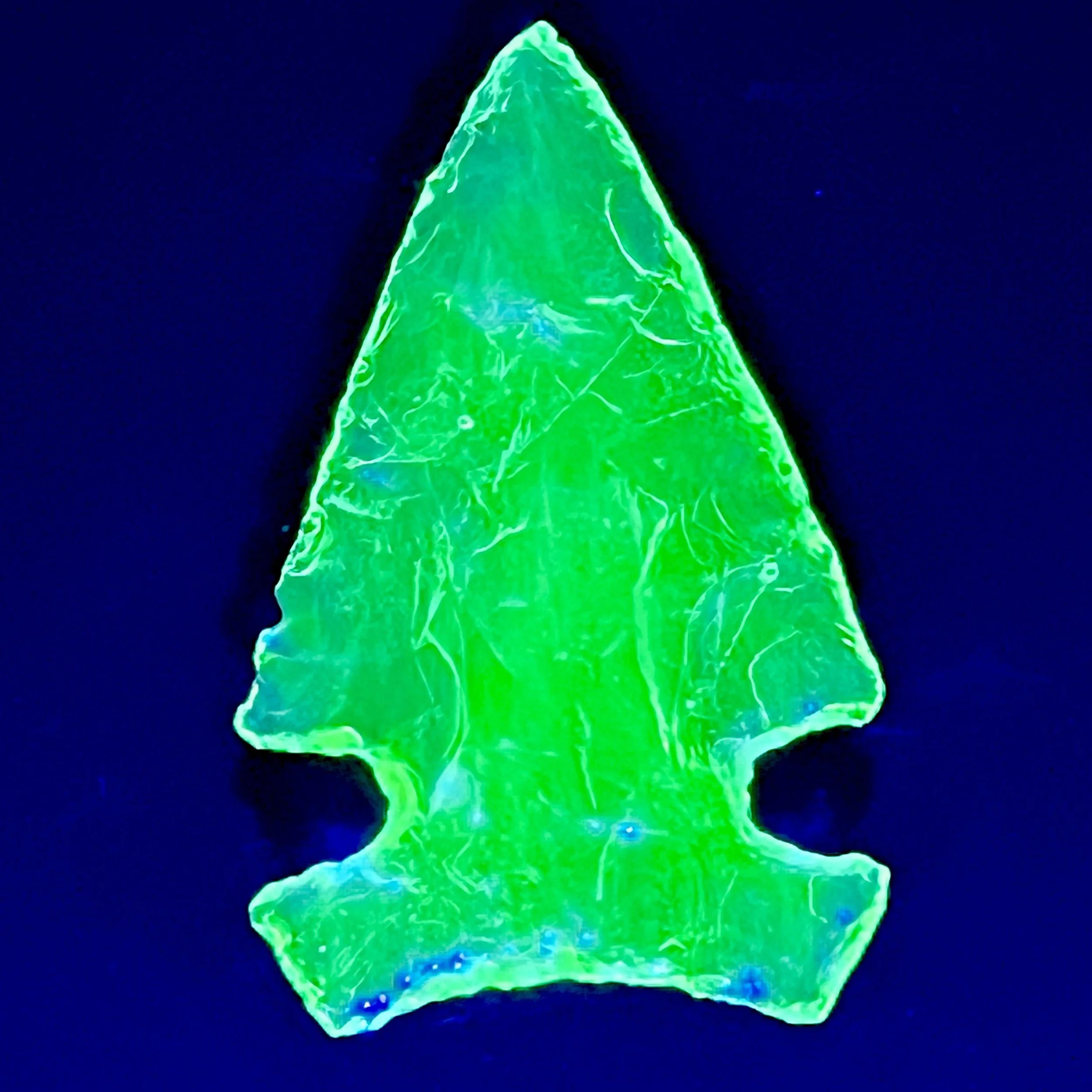 Uranium Glass Arrowhead