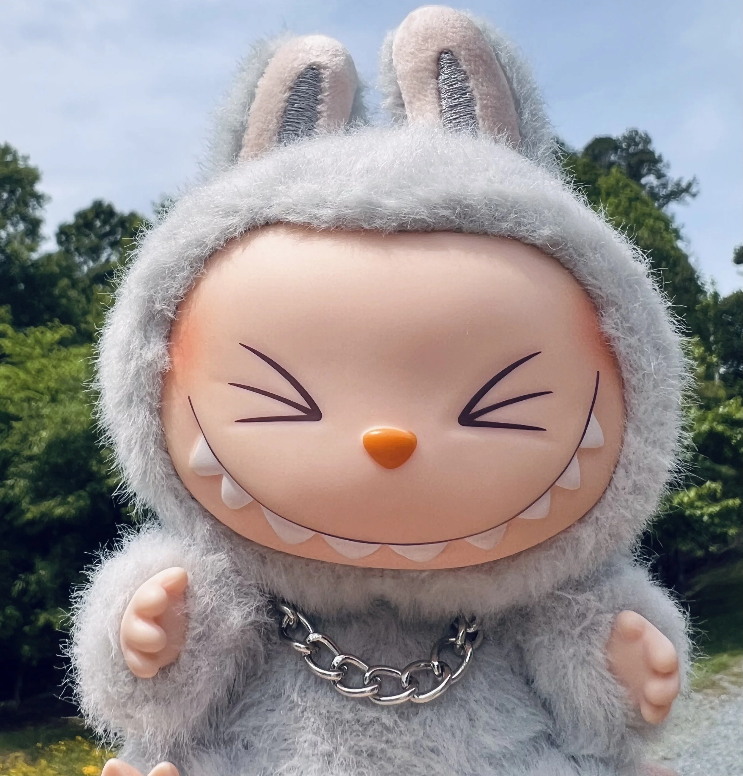 Silver labubu chain necklace Fits Labubus V1 V2 V3