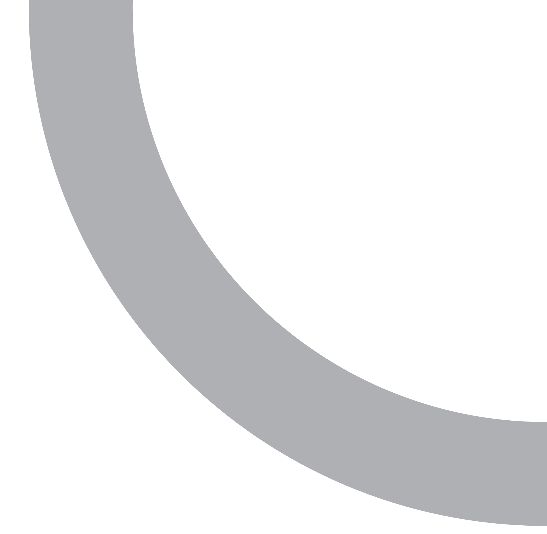 Black background with a large, gray, curved shape on the left side and a smaller gray curve below it.