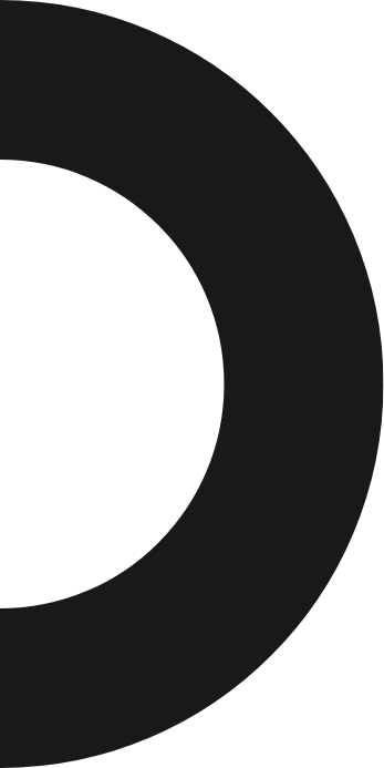 Black background with a partial gray circular shape.
