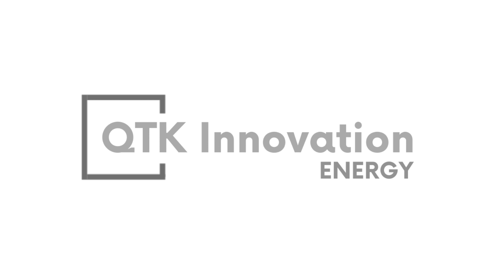 QTK Innovation Energy logo in gray with a stylized square design.