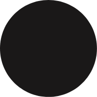 A black circle on a white background.