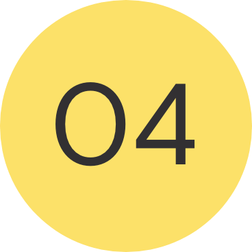 Yellow circle with the number 04 in black text.