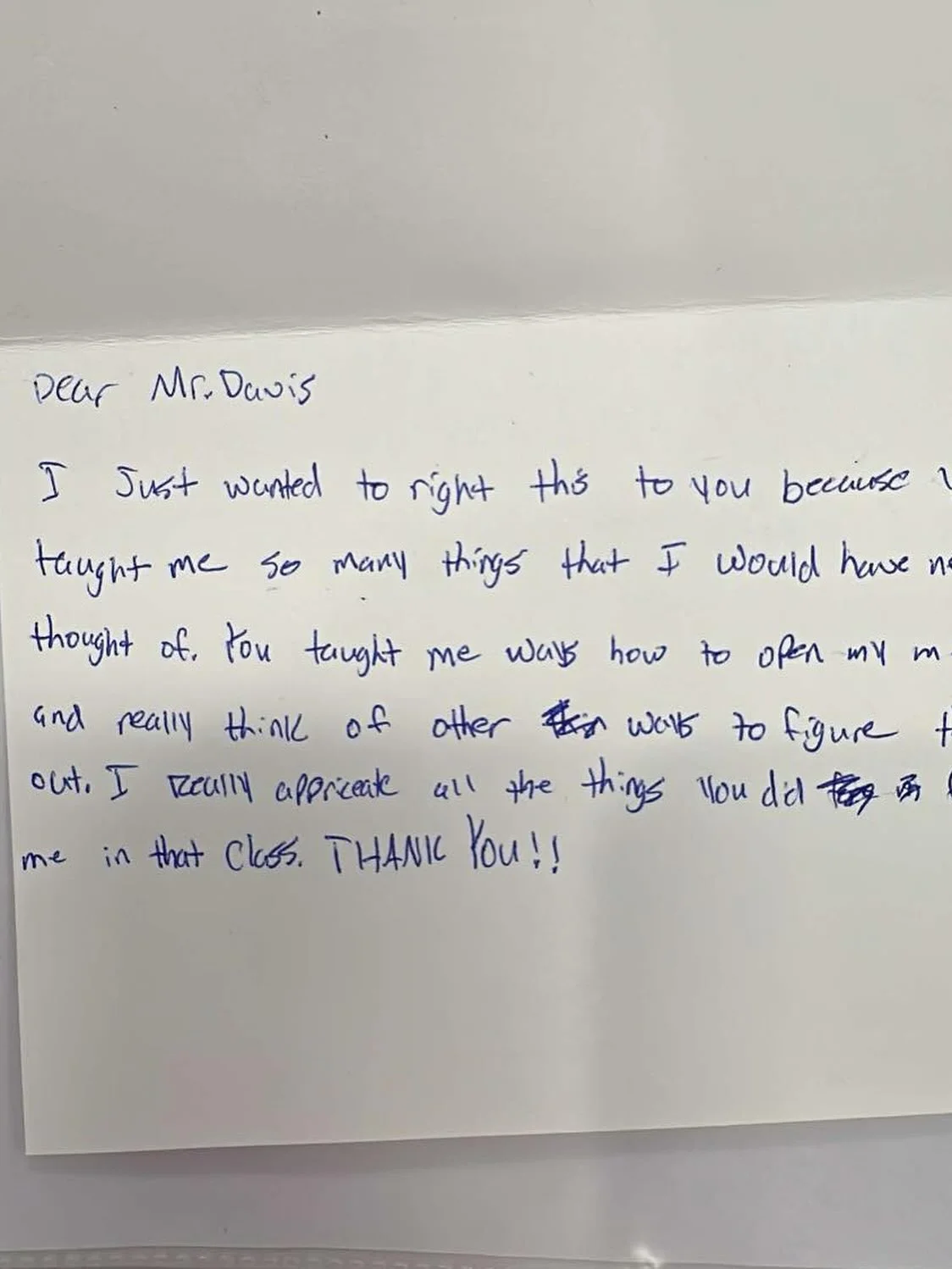 Was sent this note from another teacher on social media&hellip; so cool they took time to find me and send this to me! ❤️