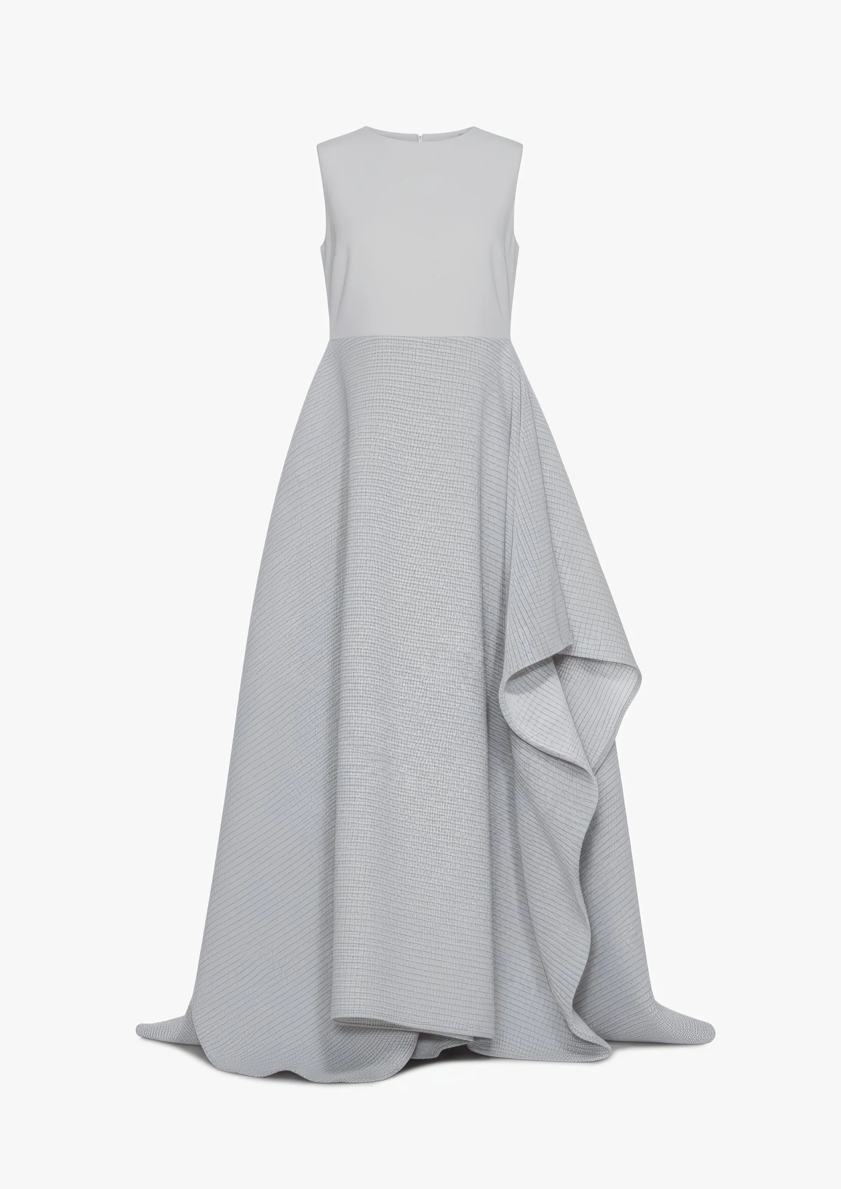 Nyra High-Neck Dress in Matte Technical Fabric