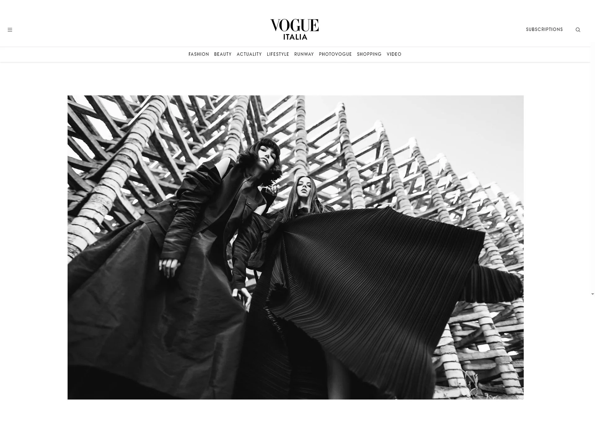 When Vogue Italia selects your work for their pages, it's not publicity — it's validation. Every seam, every silhouette, every material choice held up against the highest standards in luxury fashion. We belong here.