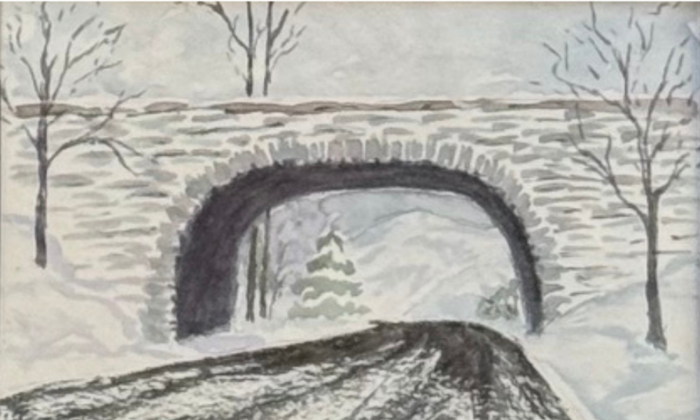 Blue Ridge Parkway - Winter Watercolor