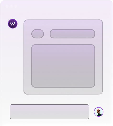 Screenshot of a digital interface with a purple gradient background, showing Web With Dan launching a Squarespace website.