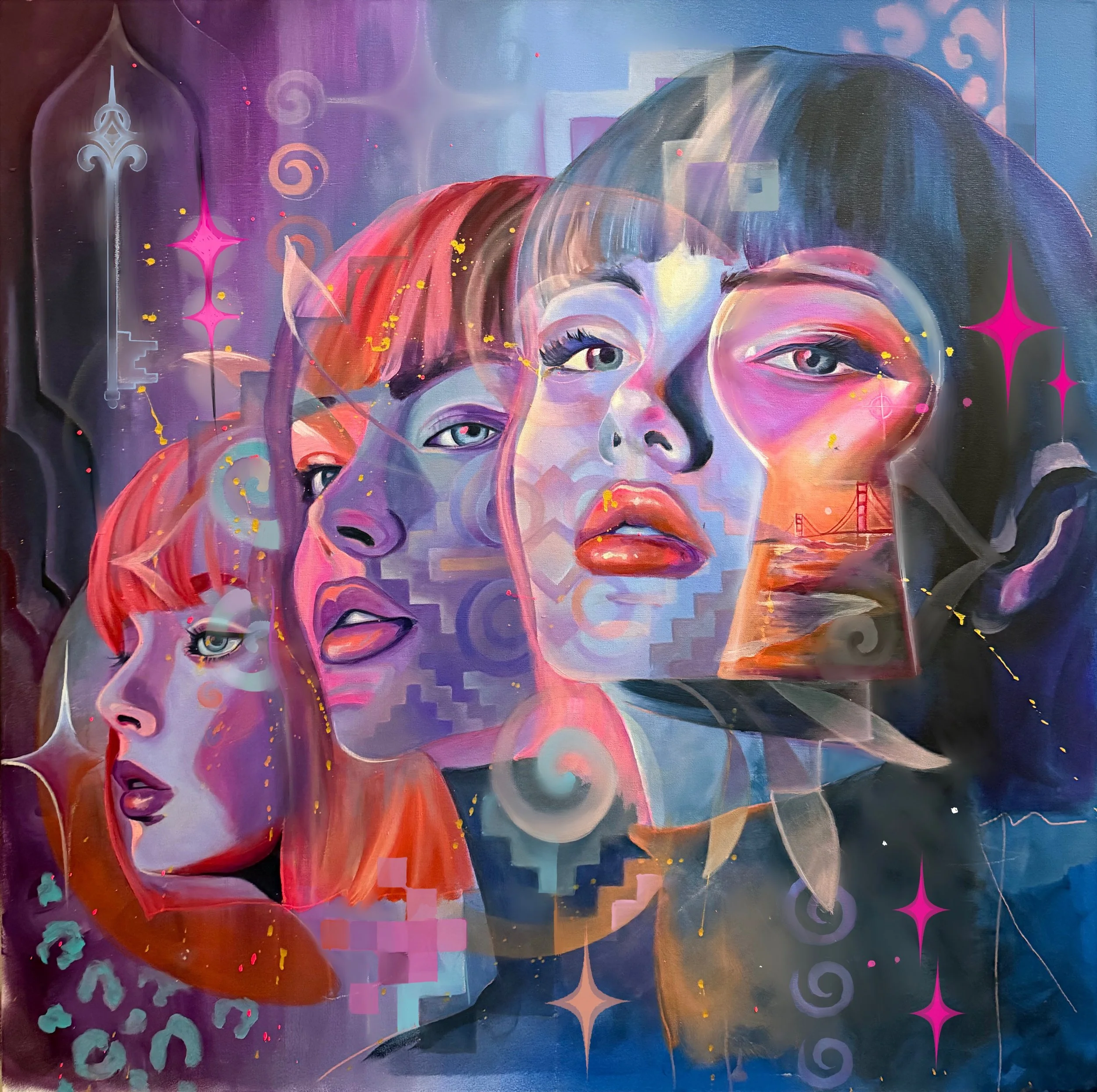 "Wheel of Fortune" 4x4' Collaboration with Brittney Sundquist and Megan Walker