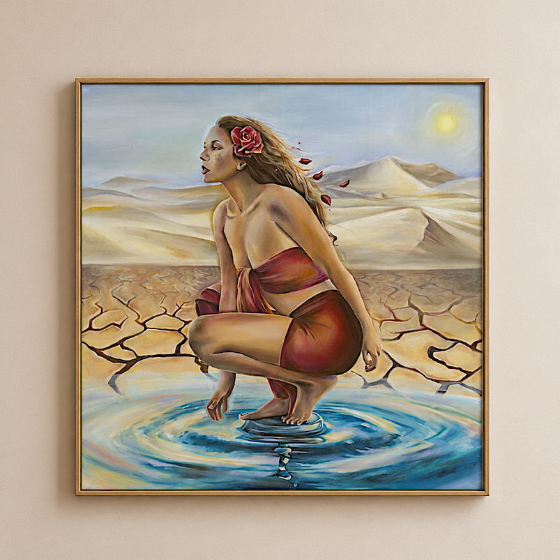 "Blue Alchemy" Original Oil Painting