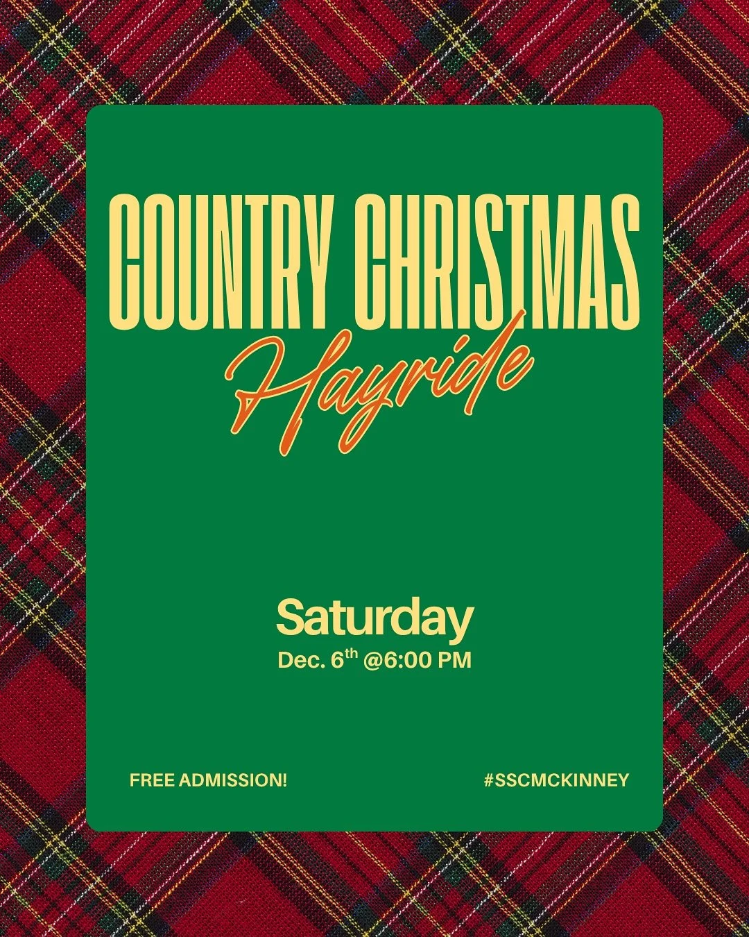 ✨🎄 Saddle up for our Annual Country Christmas Hayride!

Join us for a cozy night under the stars &mdash; sip hot chocolate, roast s&rsquo;mores by the bonfire, meet a real reindeer and take a magical lighted hayride through our winter wonderland. 🦌