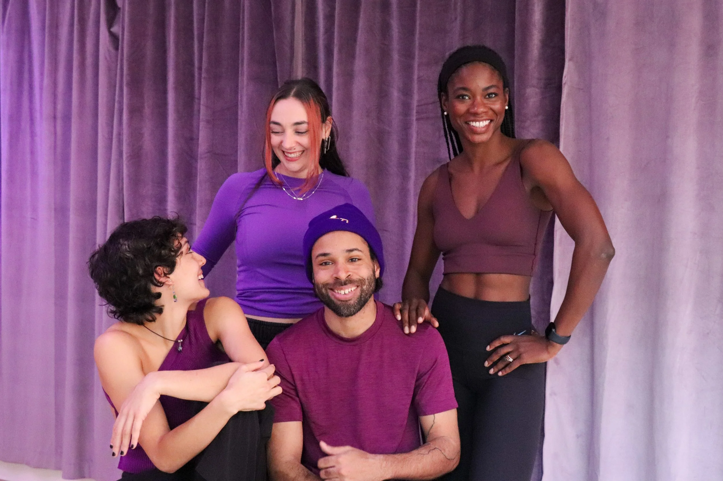 Four instructors smiling together at ESTIA House of Movement.
