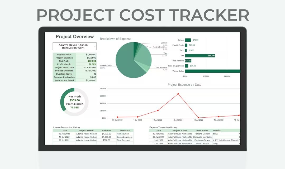 Project Cost Tracker — Control budgets for one project or many. I can help you add scorecards for easy, actionable insights