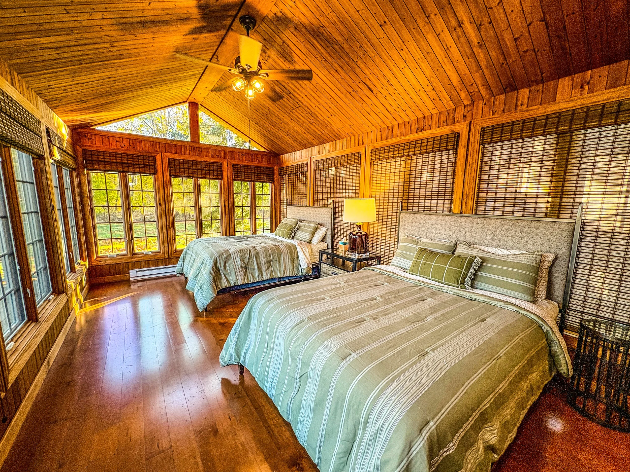 cozy lakeside bedroom