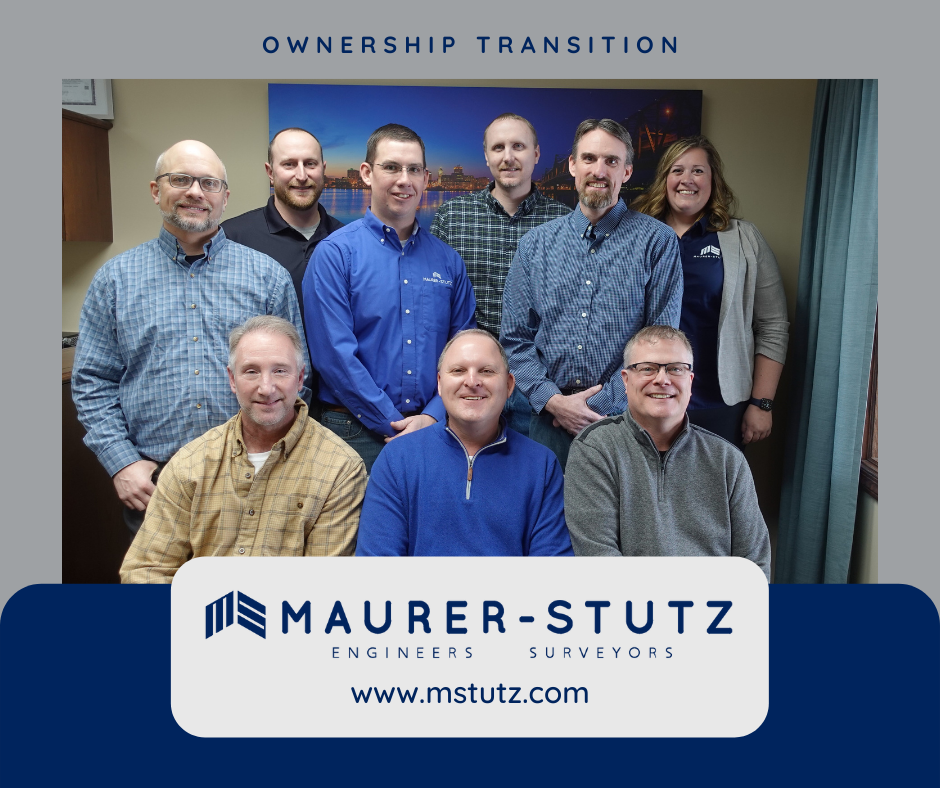 Front Row (L to R): Steve Arahood, P.E., Keith Plavec, P.E., Terry Feldmann, P.E., Second Row (L to R): Scott Hobart, P.E., Curt Lynn, P.E., Jeff Spiller, P.E., Third Row (L to R): Scott Perry, P.L.S., Bryan Swanson, P.E., S.E., Gayle Baker, P.E.