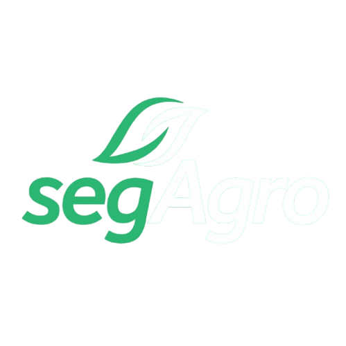 Logotipo do Sec Agro com folha estilizada acima do texto "sec Agro".
