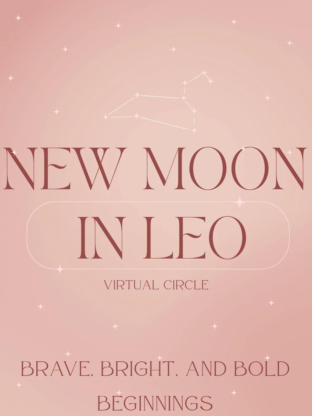 New Moon in Leo Virtual Circle