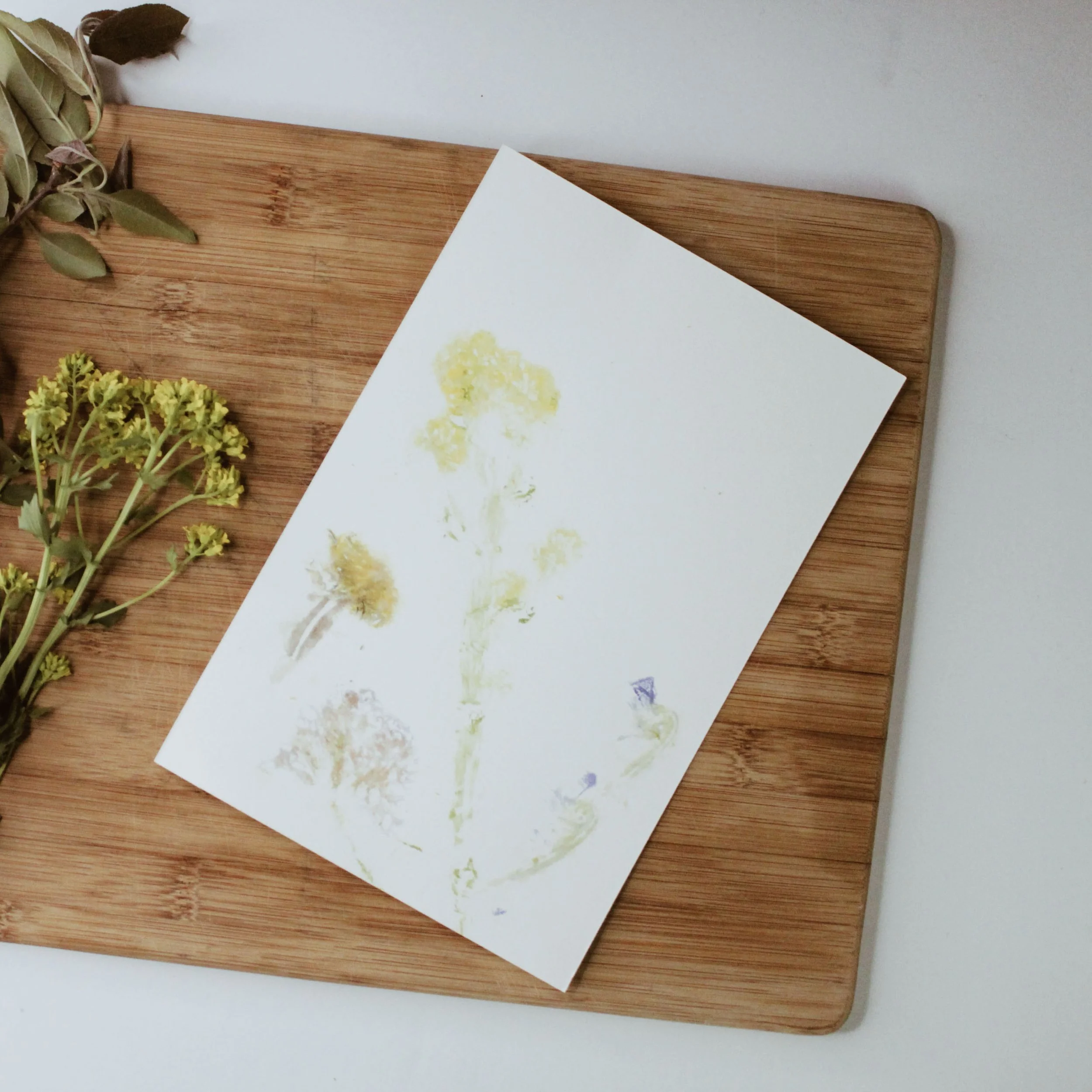Completed flower prints