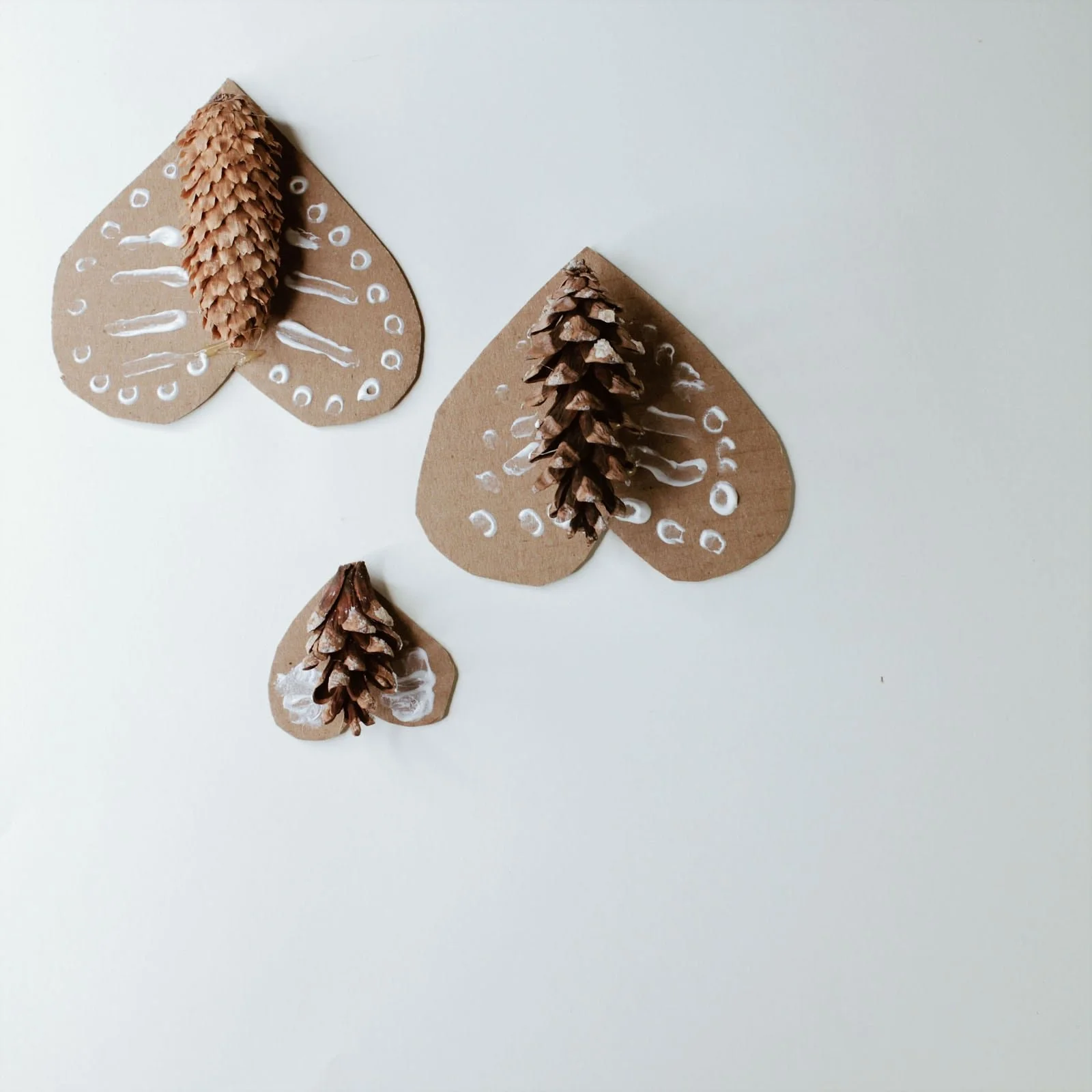 Completed cardboard bee nature craft