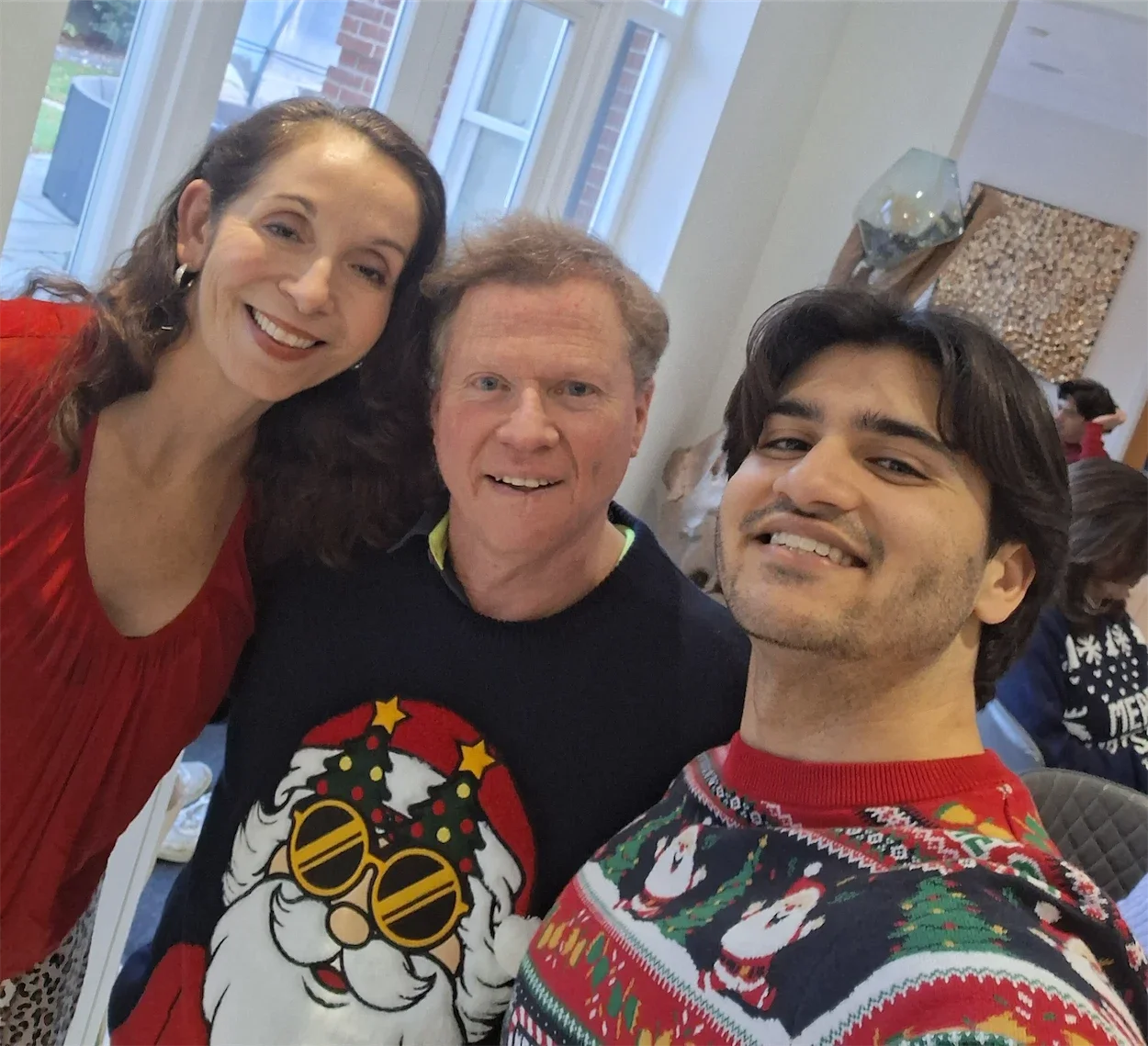 Ian Prosser on the set of Lucky Egg Games video shoot with other performers and crew