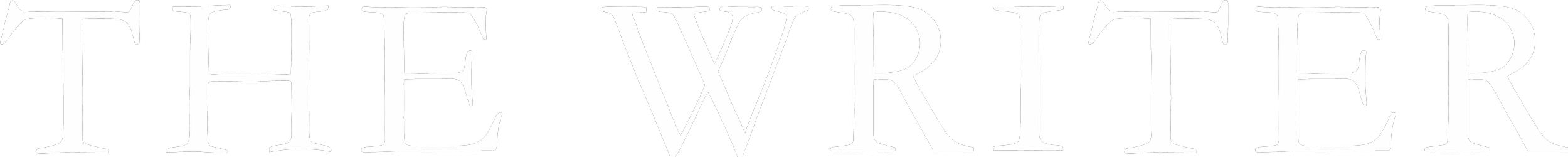 Text that says 'The Writer' in large white font on a black background.