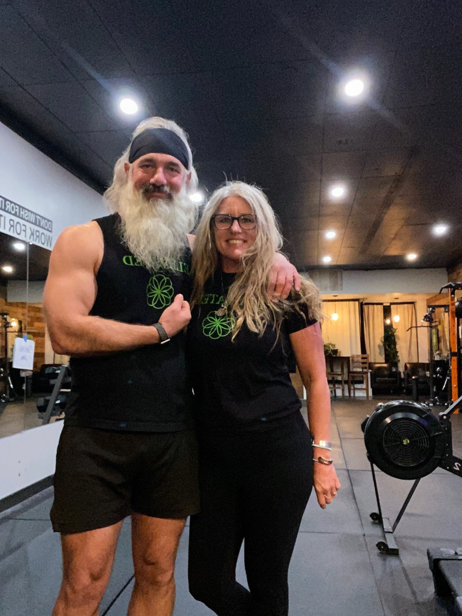 Personal trainers Johnna and Clint coaching at Elevated Fitness & Mobility