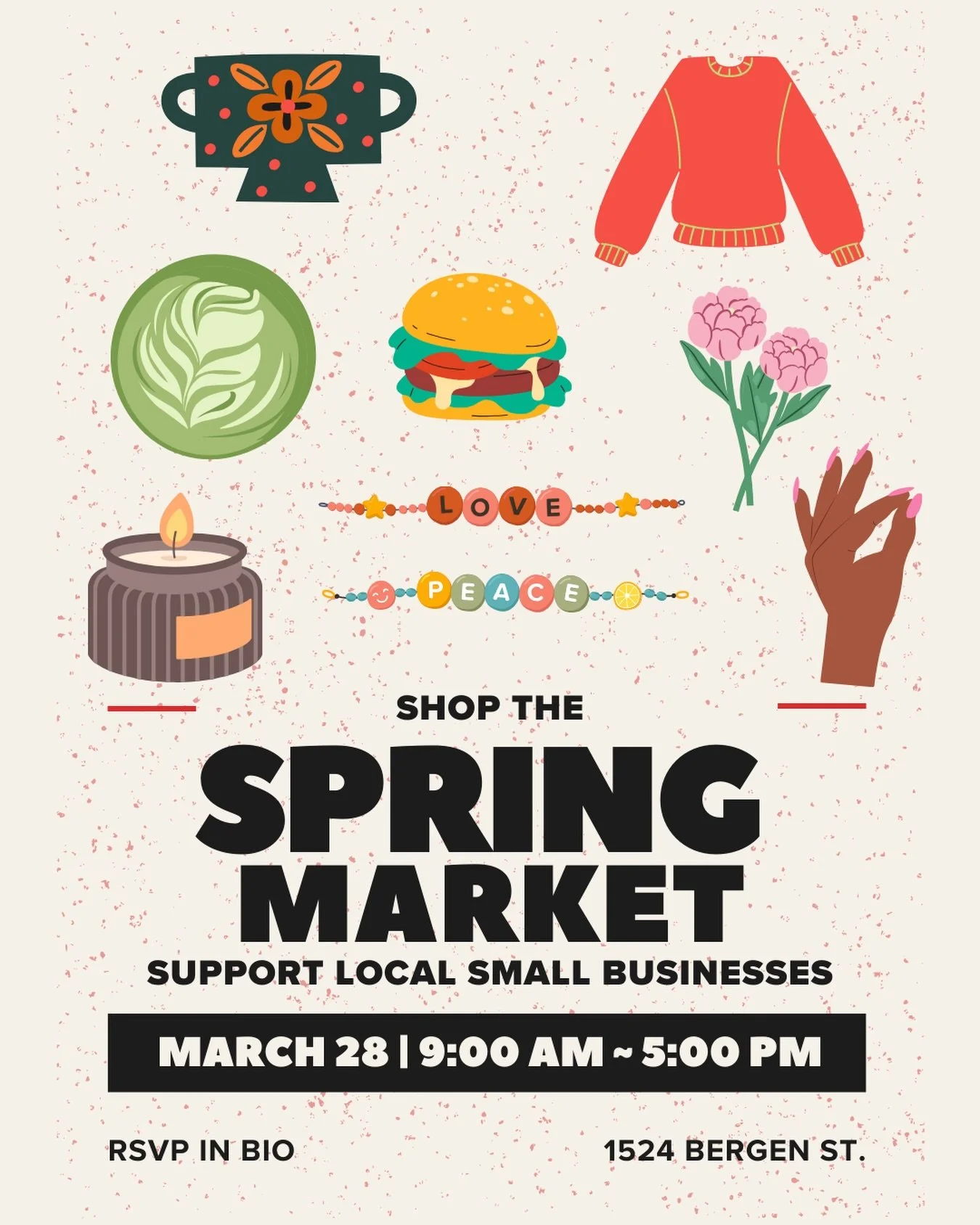 Spring energy loading&hellip;

Pull up to our Spring Market, a day of shopping,sipping and supporting dope women owned local brands. 

@solstems will have a fresh flower rack 
@youhavegreattaste handcrafted mocktails
@byjasjolie cozy loungewear
@root