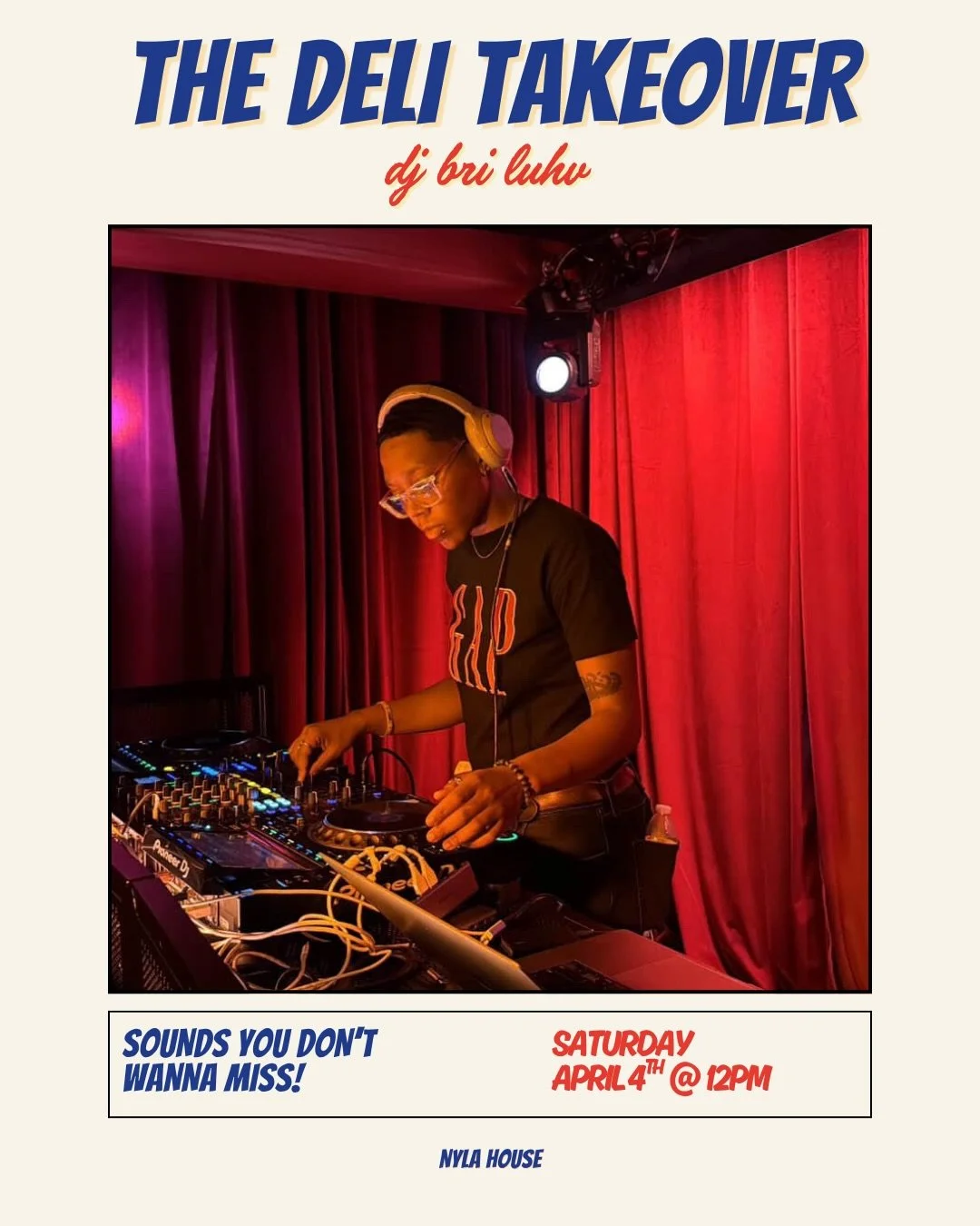 The Deli Takeover - this Saturday April 4th starting at 12pm @briluhv.selecta will be bringing the frequencies back! 

Good music. 
Bomb burgers. 
Day party and no plans. 

$10 smash burgers&hellip;say lessssss

Pull up with your people or come split