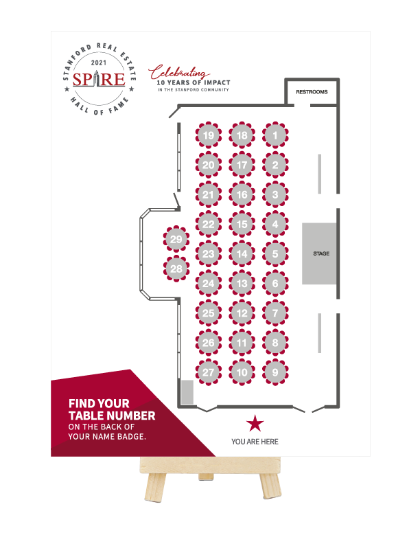 SPIRE Hall of Fame 2021 Seating Map