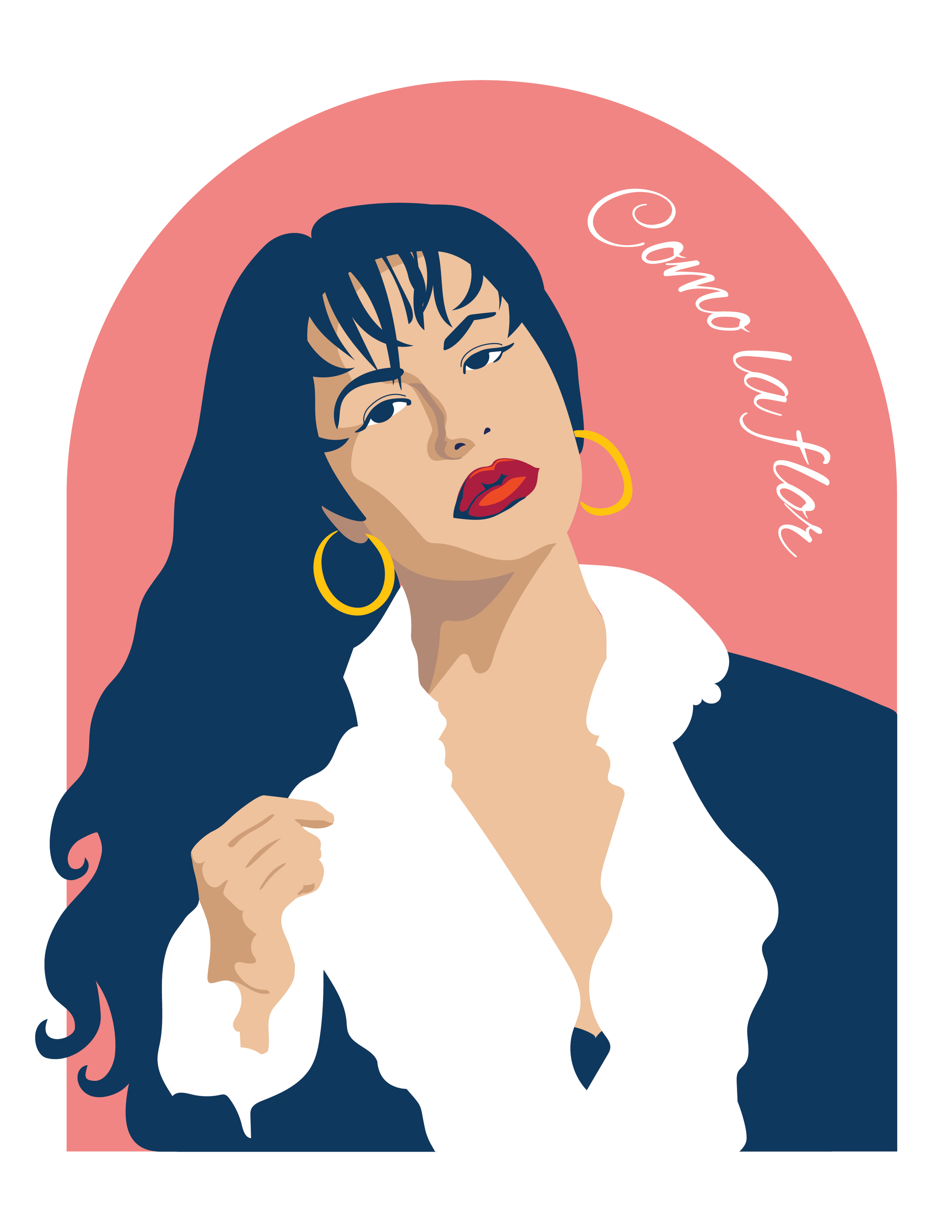 Selena digital portrait