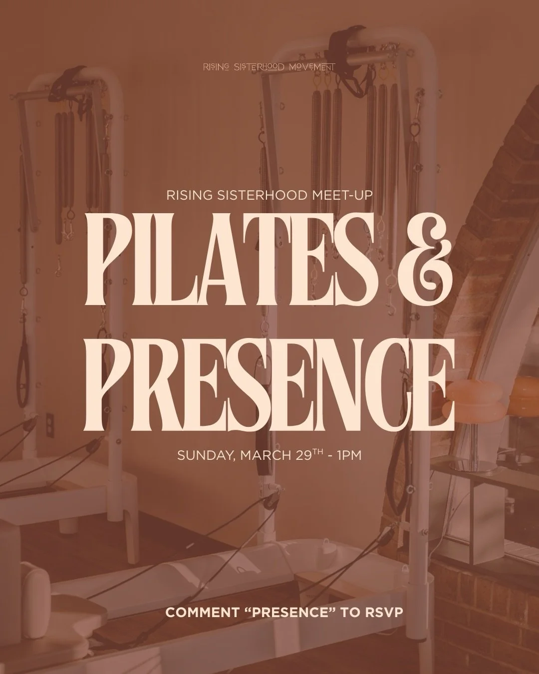 IN PERSON MEET-UPS ARE SO BACK!! We&rsquo;re so excited to invite you to our Pilates &amp; Presence Sisterhood Meet-Up.

We&rsquo;ll begin with a private reformer Pilates class led by the incredible @kmcnarn of @somaticstudiosmi focused on deepening 