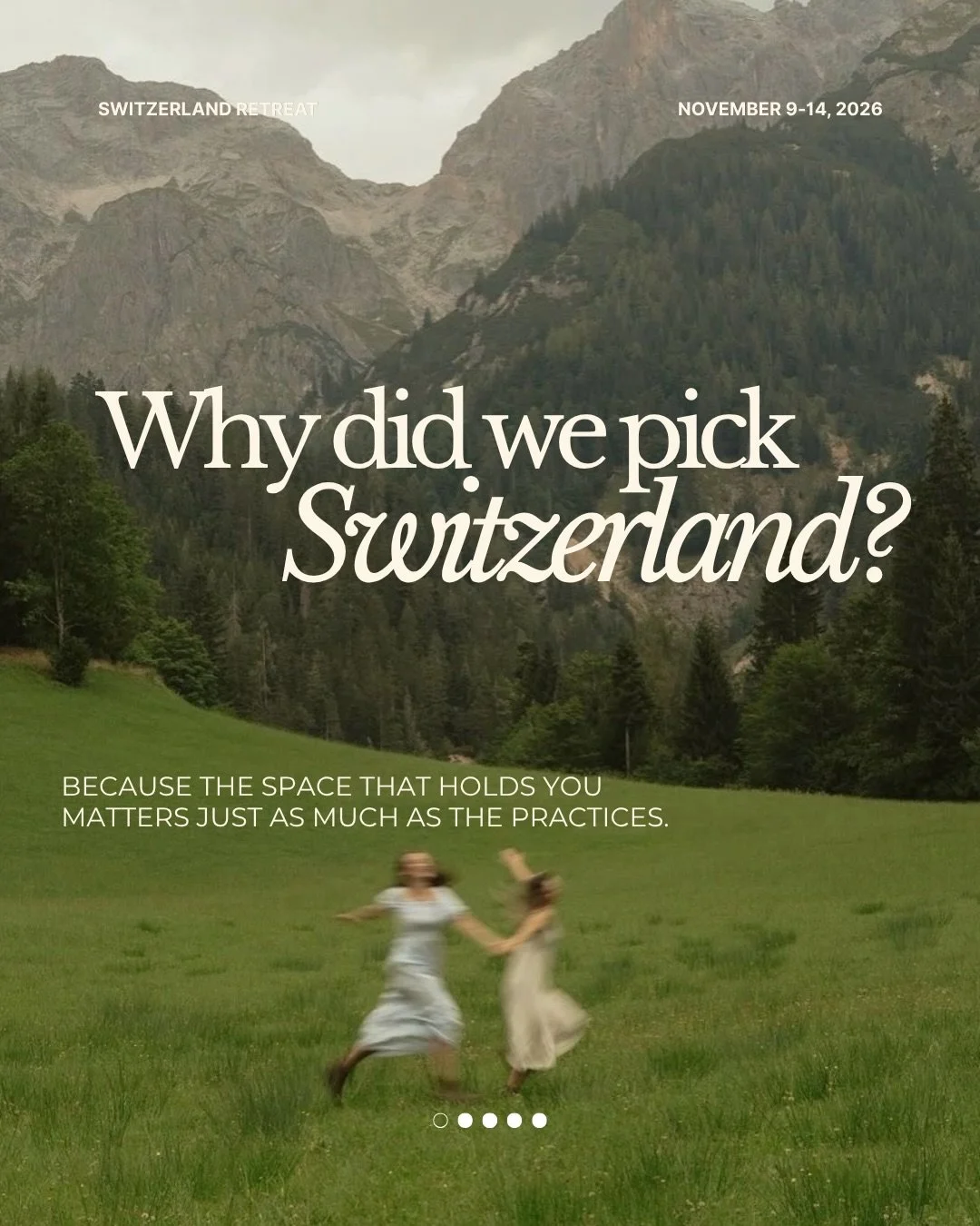 We didn&rsquo;t choose Switzerland because it looks good in photos.

We chose it because the environment matters.

The mountains.
The lake.
The stillness.
The architecture.
The slower pace.

Every detail of this retreat was chosen with intention beca