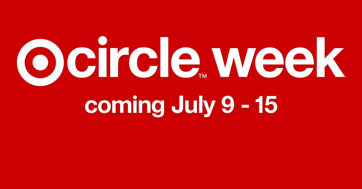 Red background with white text promoting 'Circle Week' from July 9 to 15.