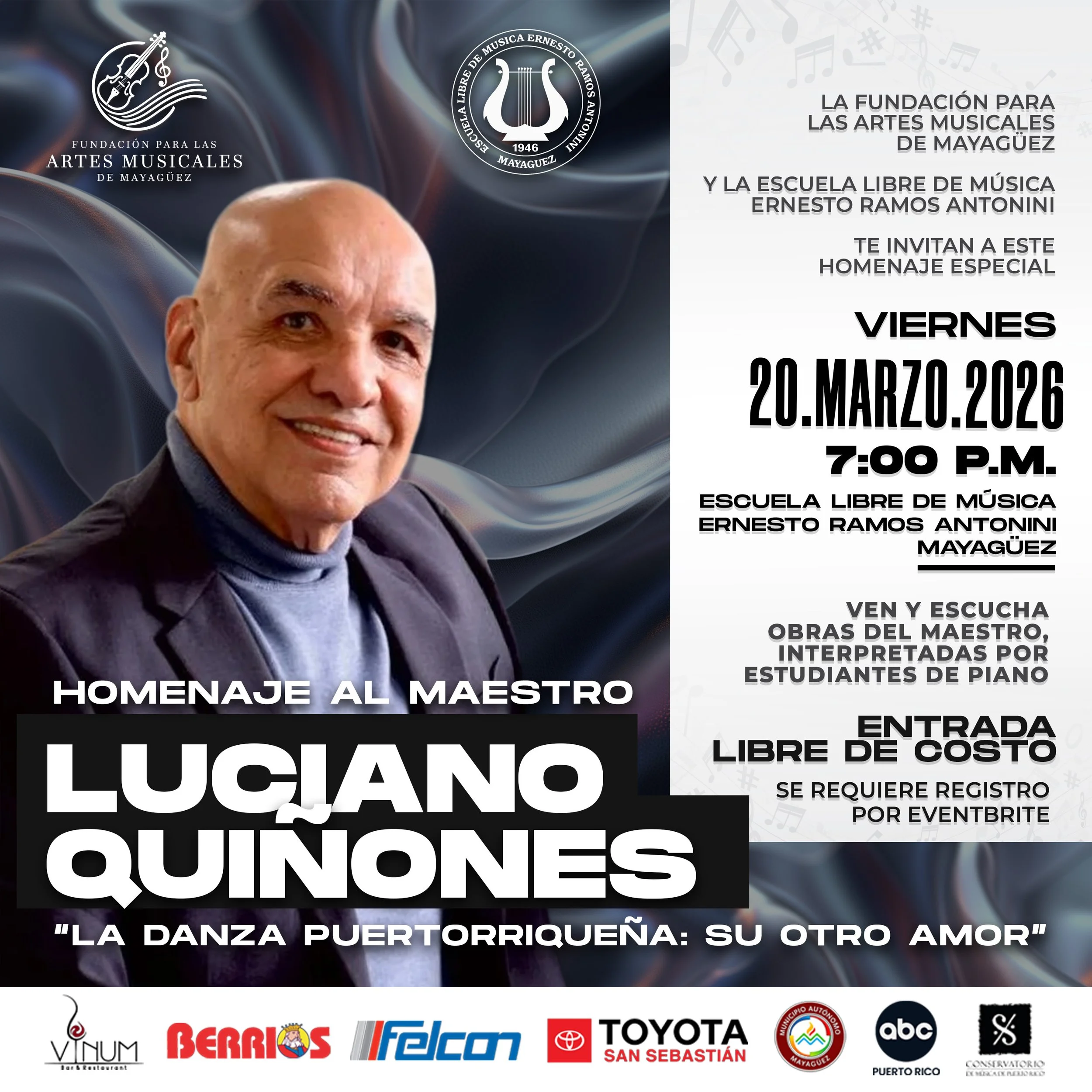 🎶 La danza puertorriqueña… su otro amor  Homenaje al Maestro Luciano Quiñones  