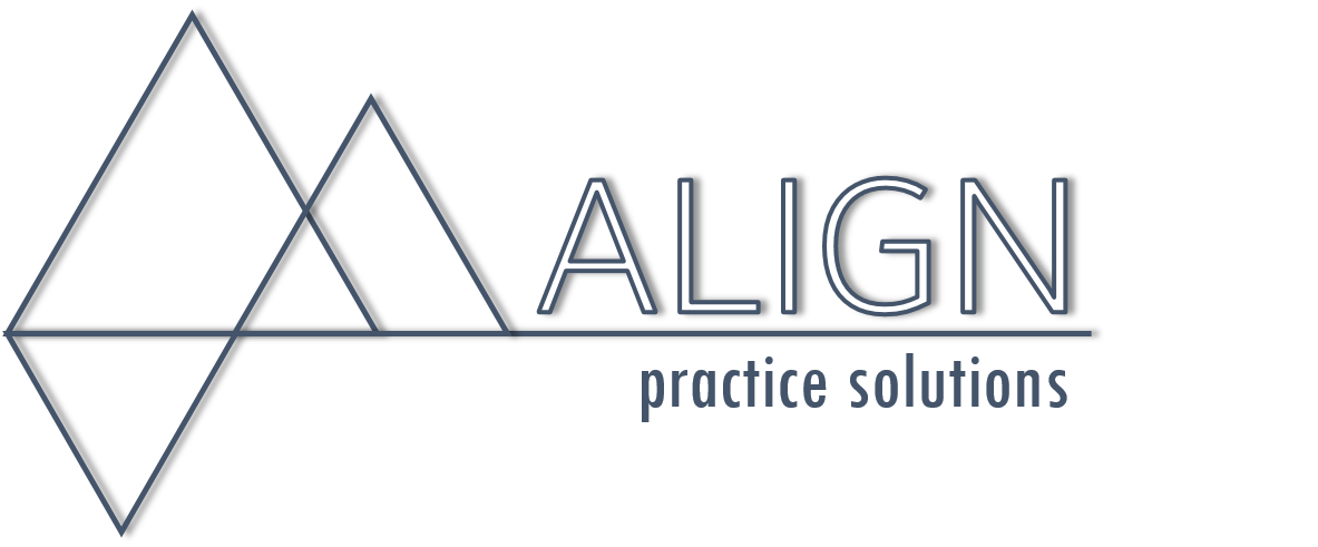 Logo for ALIGN Practice Solutions with geometric lines and the words 'ALIGN practice solutions'.