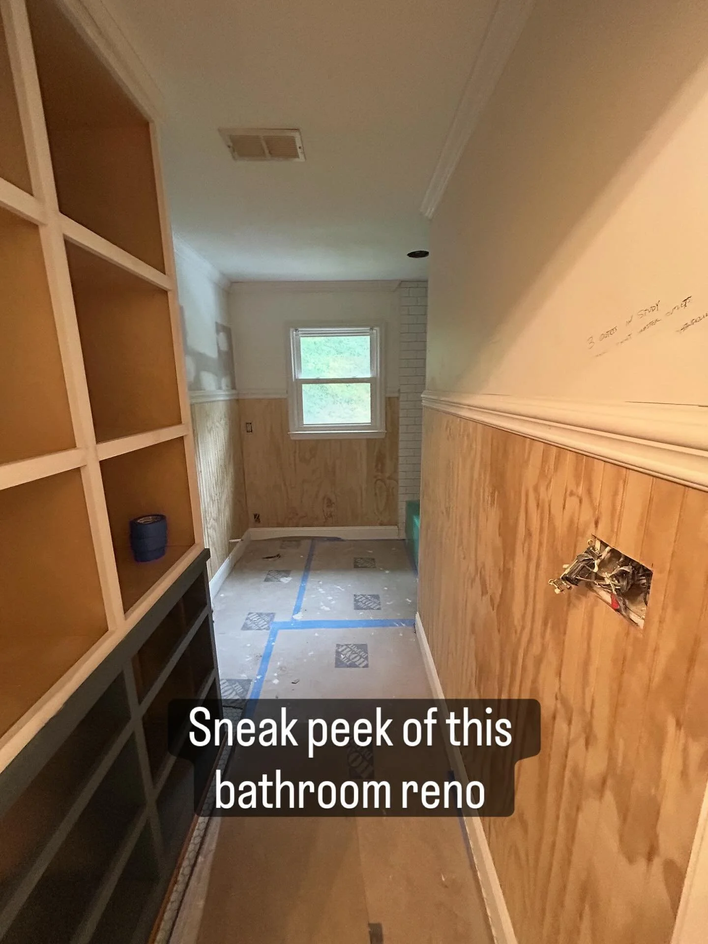 This homeowner had some great vision for this project! I think it&rsquo;s gonna look like a Pinterest post when it gets done! #home #bathroomreno #renovations #bathroom #pintrestworthy