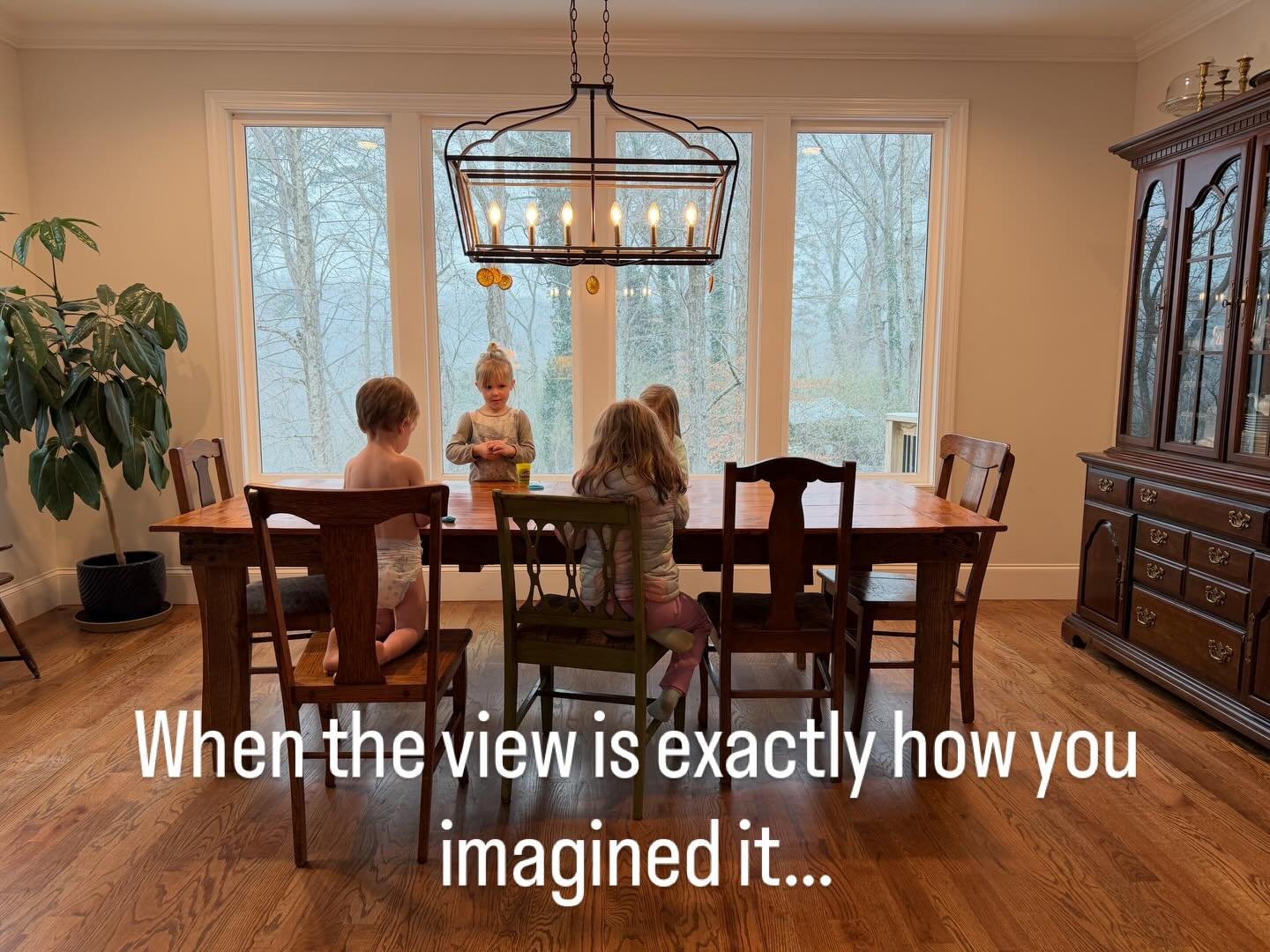 Isn&rsquo;t the snow beautiful today?! When planning your home&rsquo;s interior, you want to think about where you spend a majority of your time and what the view will be from that spot! The view looking outside the room is equally as important as wh