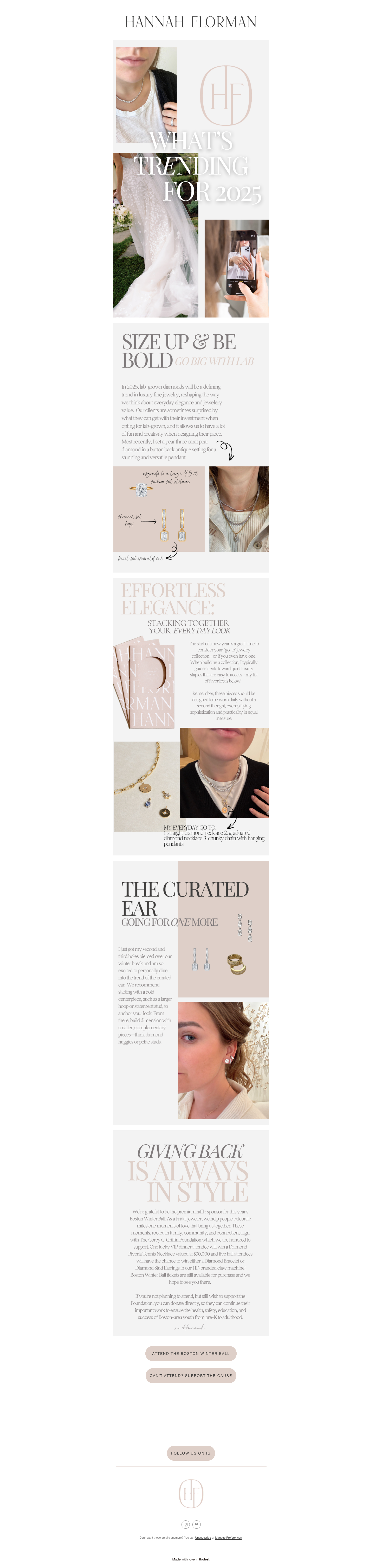 Hannah Florman Fine Jewelry Email Marketing