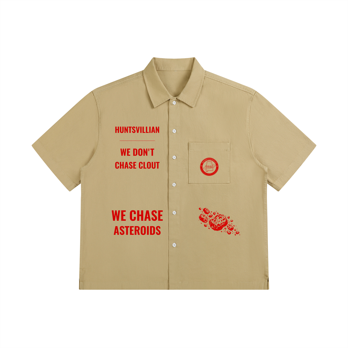 Huntsvillian “We Chase Asteroids” Utility Shirt