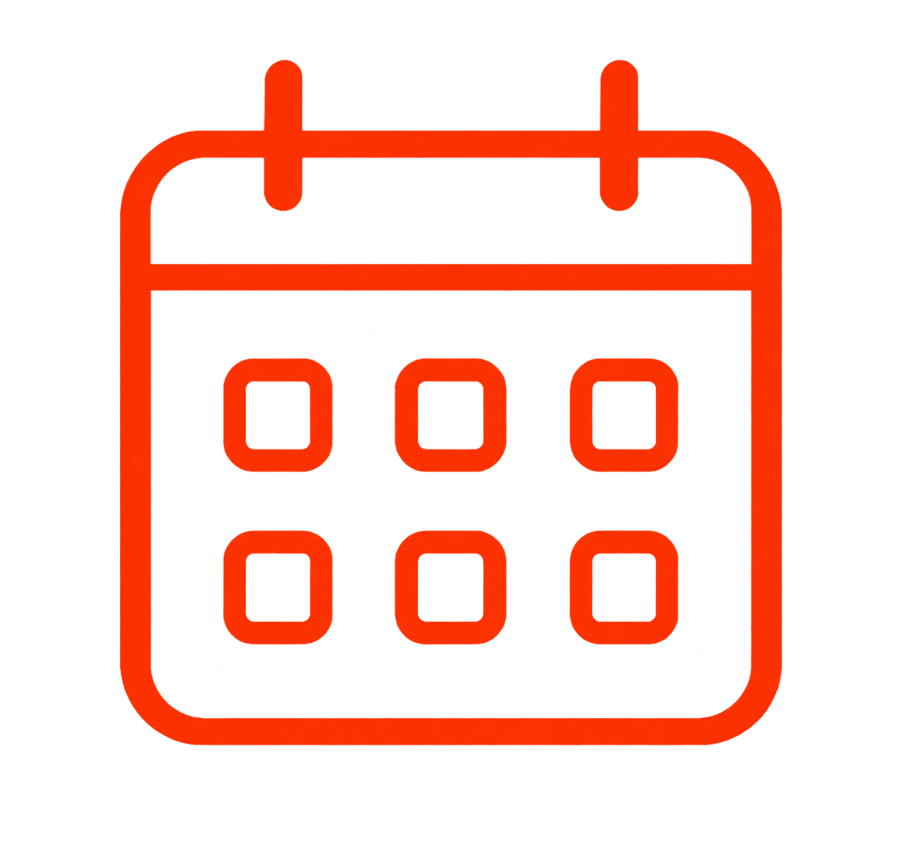 Red alarm clock icon with digital display