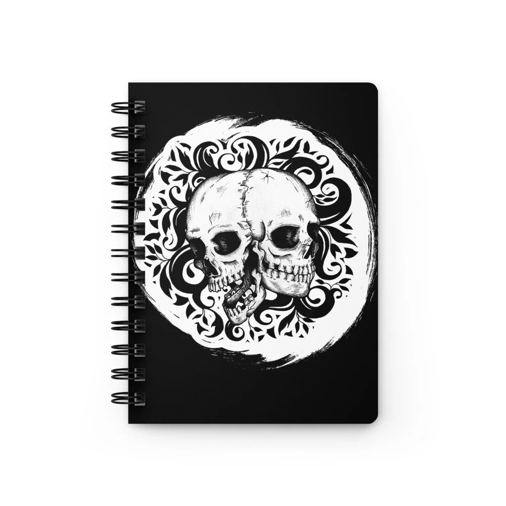 Conjoined Skulls Spiral Bound Journal/Notebook