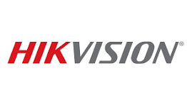 Hikvision logo in red and black text