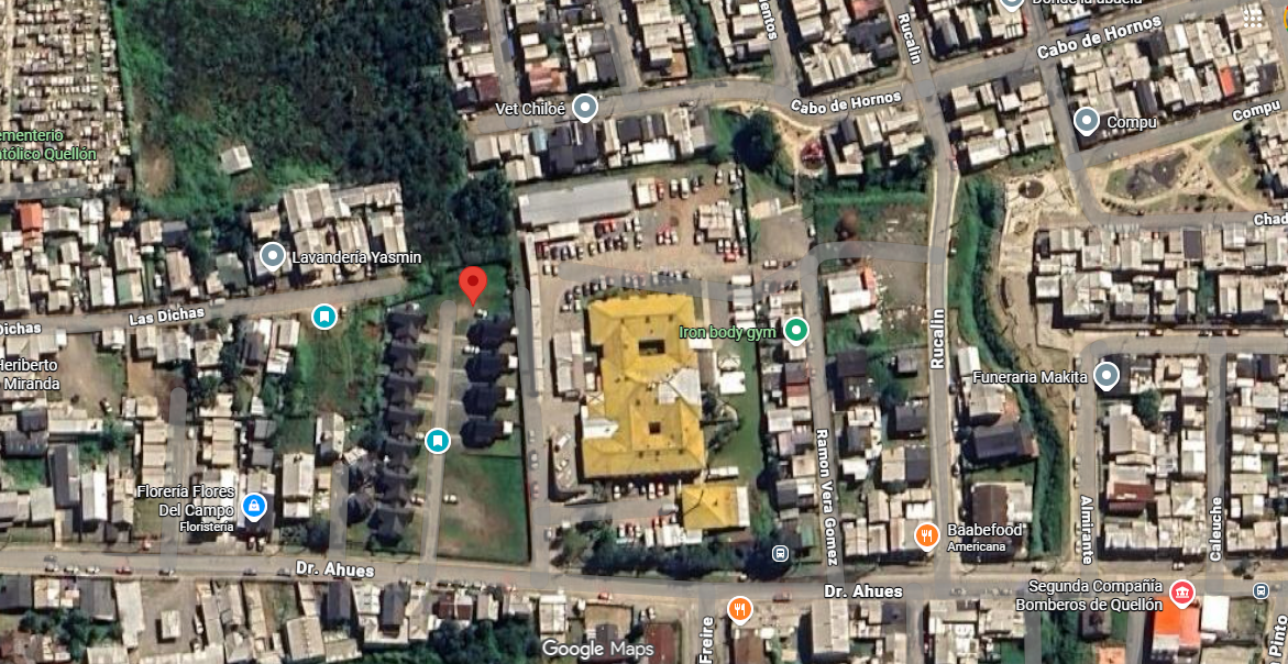 Estado: Eriazo (apto para desarrollo inmediato).
Ubicación: Colindancia directa con el Hospital de Quellón. Calle Las Dichas S/N.