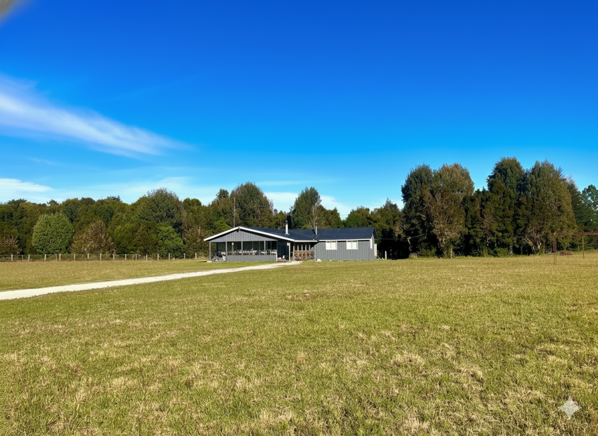 EN VENTA TERRENO DE 1 HÁ EN CON AMPLIA CASA EN SALTO CHICO, PUERTO MONTT.