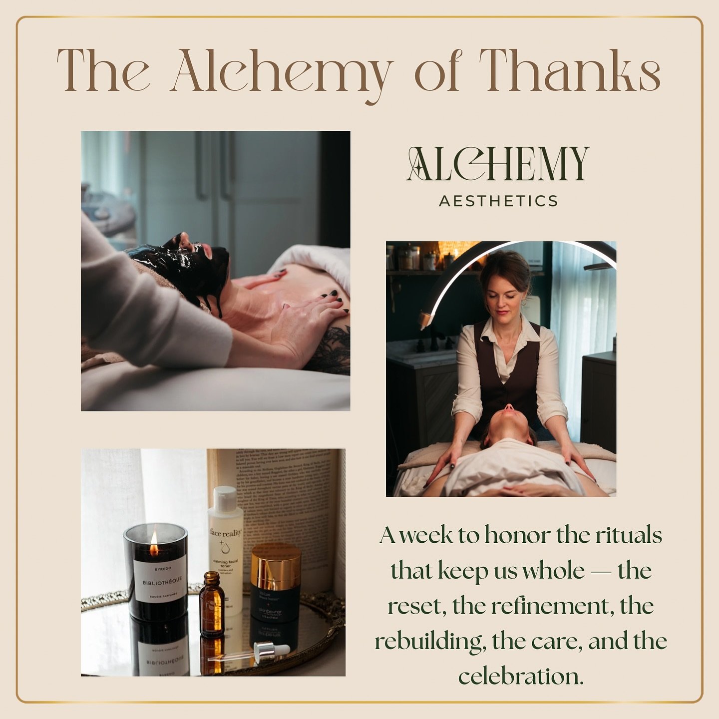 My friends! 

It&rsquo;s that time of year! 

Gratitude week is BACK and this is going to be a good one.
Yes, I included all the usual favorites (microneedling, peel packages) and a few treatments I NEVER discount. 

This November 17-21 I will be dro