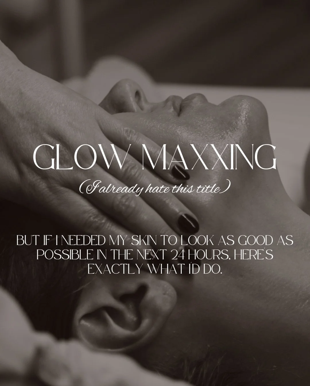 Next day event/reunion/photoshoot/wedding/performance/just-because glow up plan!
Honestly nothing crazy. But here&rsquo;s everything I would do ( or have done). 

There are a few easy substitutions:

-swap the @isclinical spicy pad for a gentle exfol