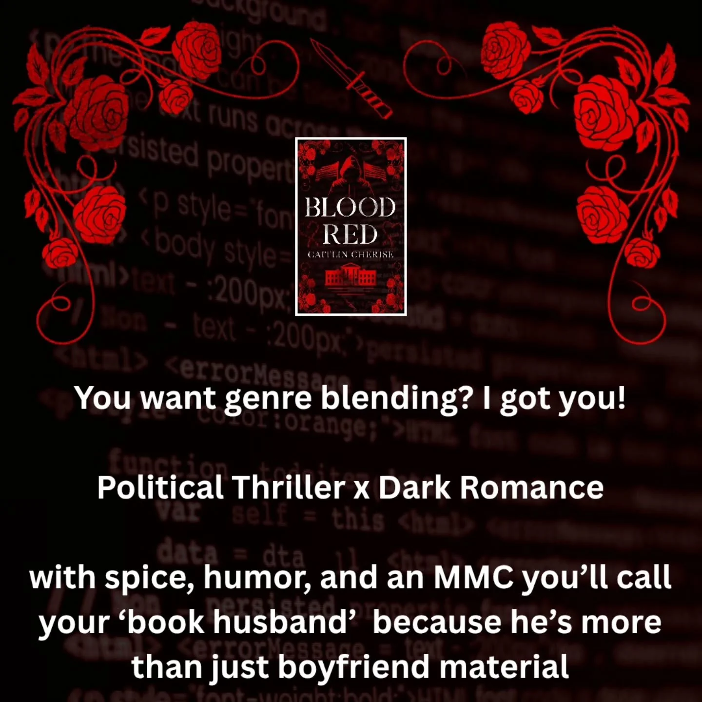 Political Thriller x Dark Romance ❤️🖤🔪🇺🇲

BL00D RED releases April 28 2026 ❤️ 

The FBI'S most w@nted kidnapps the president's daughter to stop a healthcare bill that would ruin millions of lives but as she falls for her m@sked man she discovers 