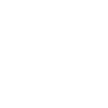 Icon of two interlocking gears on a black background.
