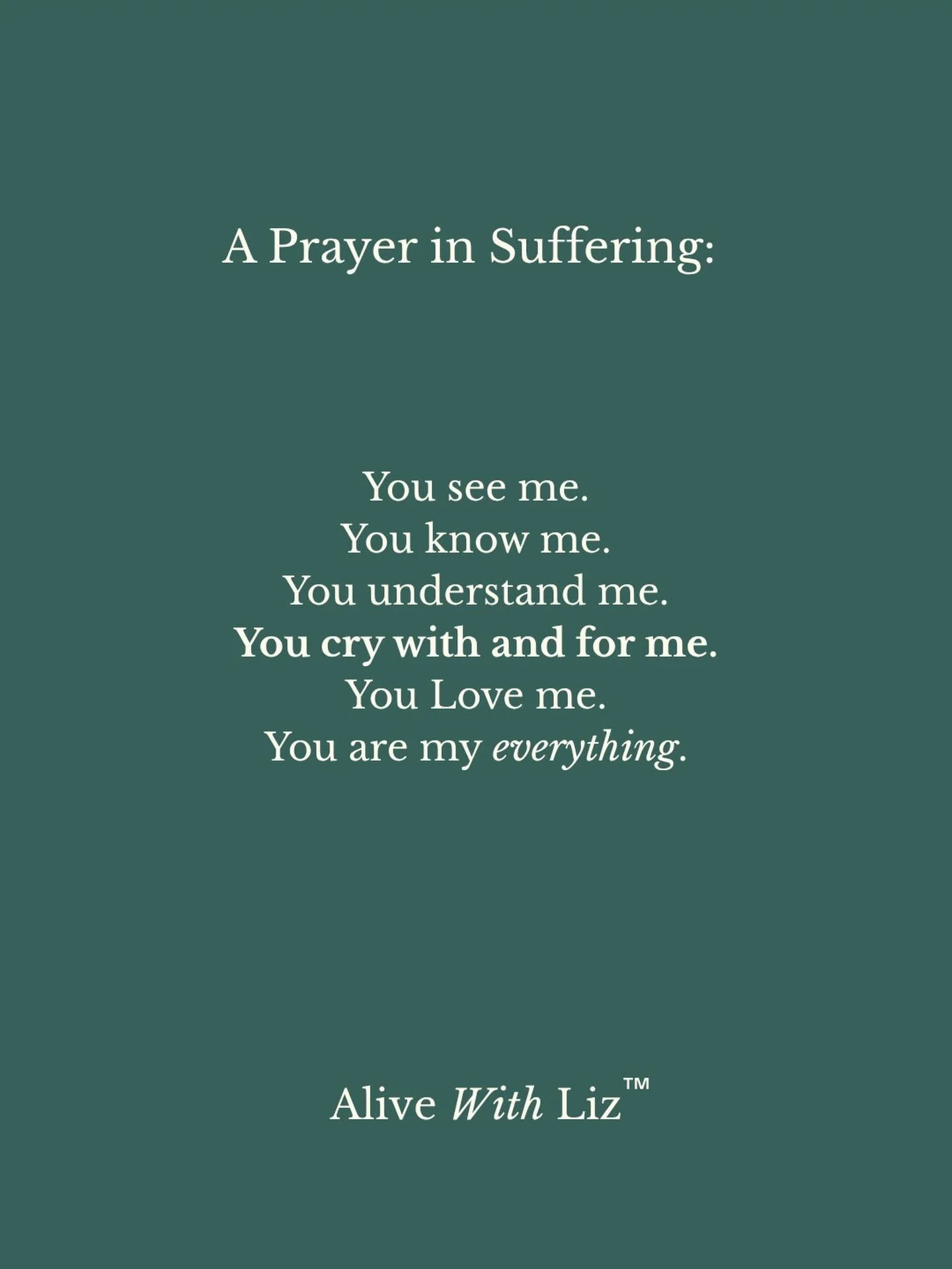 A prayer in suffering❤️&zwj;🔥

#hopeinsuffering #suffering #prayerinsuffering #jesuslove